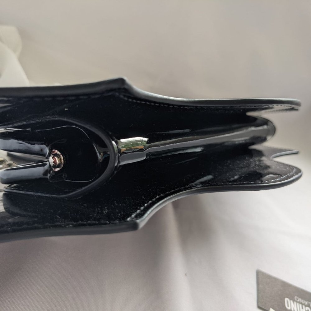 SS20 Moschino Couture Jeremy Scott SHINY BLACK BAT BAG HALLOWEEN TRICK OR CHIC - Picture 6 of 16